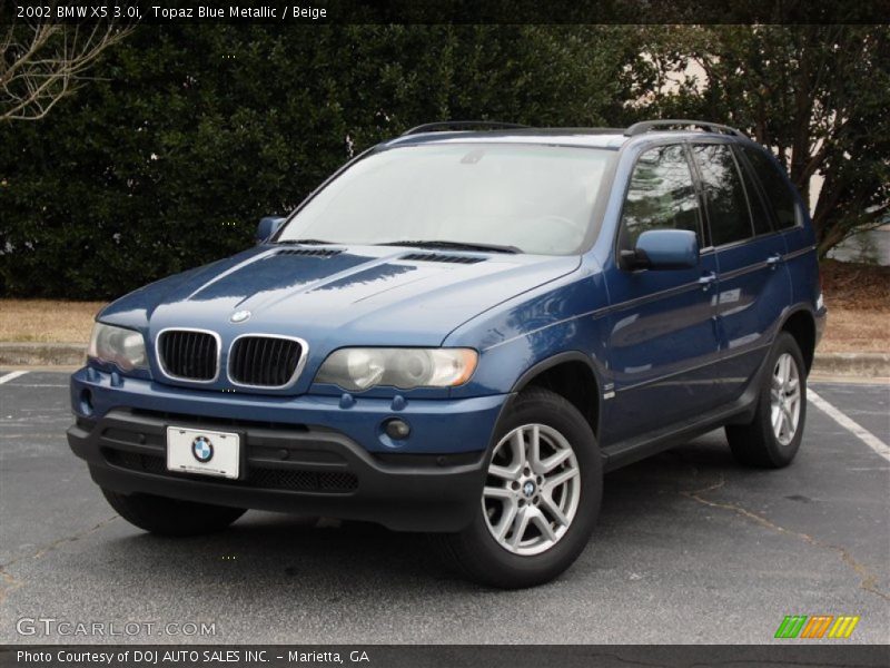 Topaz Blue Metallic / Beige 2002 BMW X5 3.0i