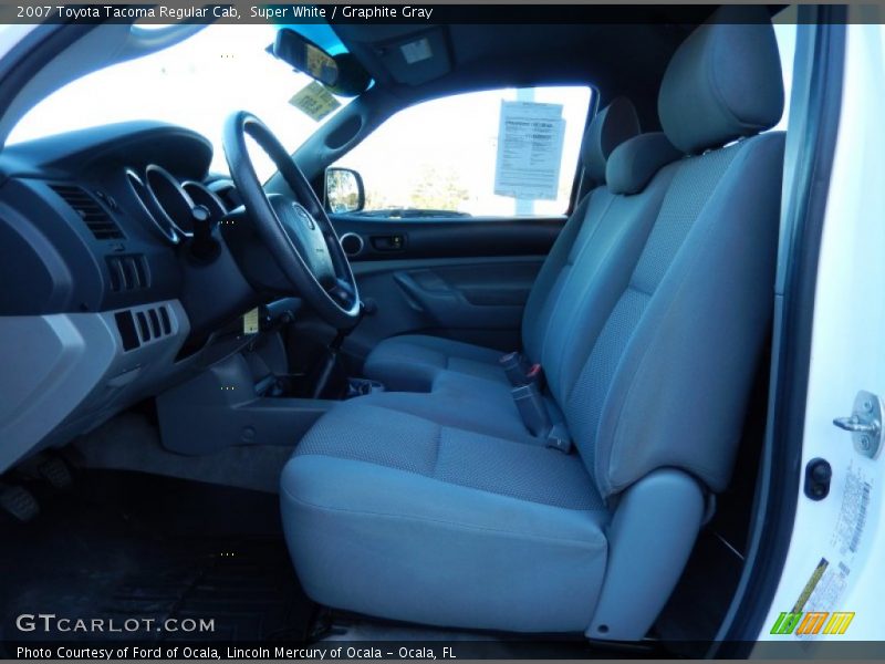 Super White / Graphite Gray 2007 Toyota Tacoma Regular Cab