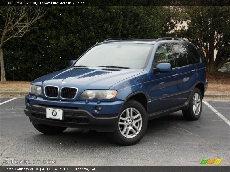 Topaz Blue Metallic / Beige 2002 BMW X5 3.0i