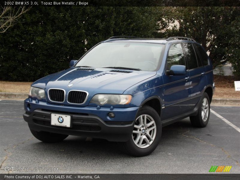 Topaz Blue Metallic / Beige 2002 BMW X5 3.0i