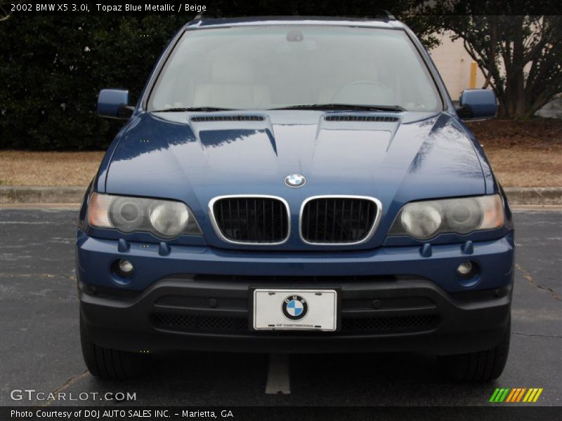 Topaz Blue Metallic / Beige 2002 BMW X5 3.0i