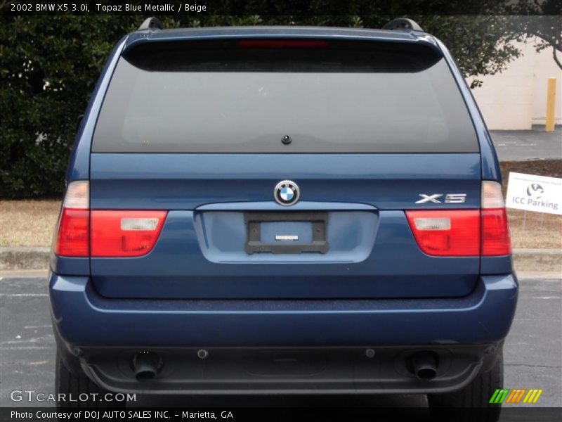 Topaz Blue Metallic / Beige 2002 BMW X5 3.0i