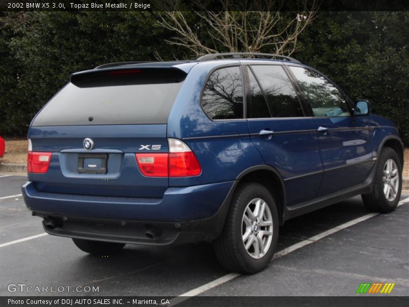 Topaz Blue Metallic / Beige 2002 BMW X5 3.0i