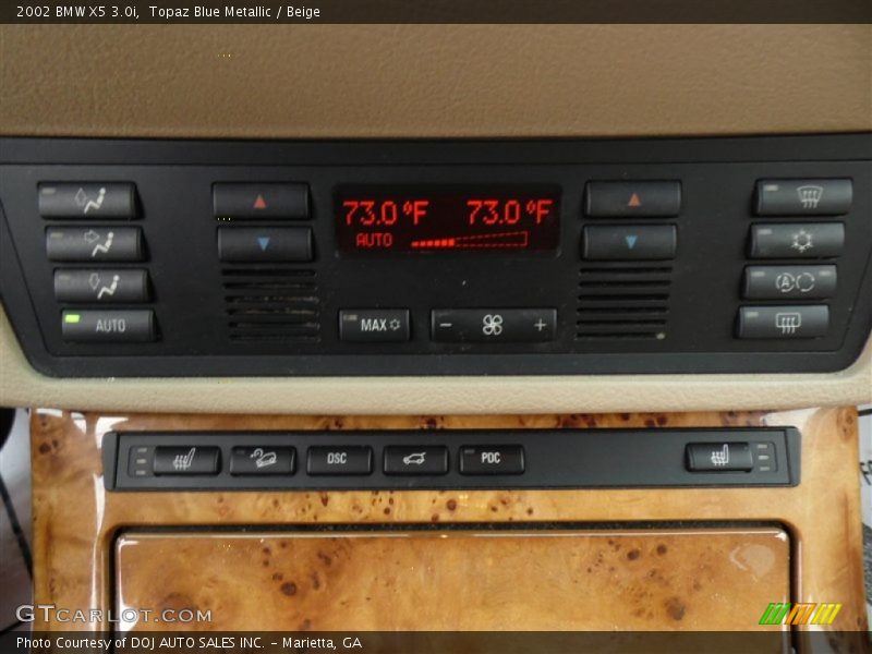 Topaz Blue Metallic / Beige 2002 BMW X5 3.0i