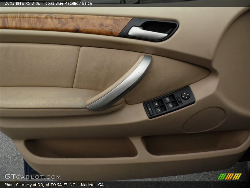 Topaz Blue Metallic / Beige 2002 BMW X5 3.0i