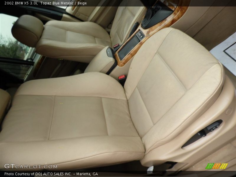 Topaz Blue Metallic / Beige 2002 BMW X5 3.0i