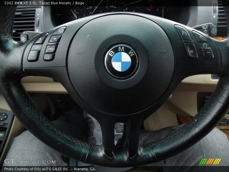 Topaz Blue Metallic / Beige 2002 BMW X5 3.0i