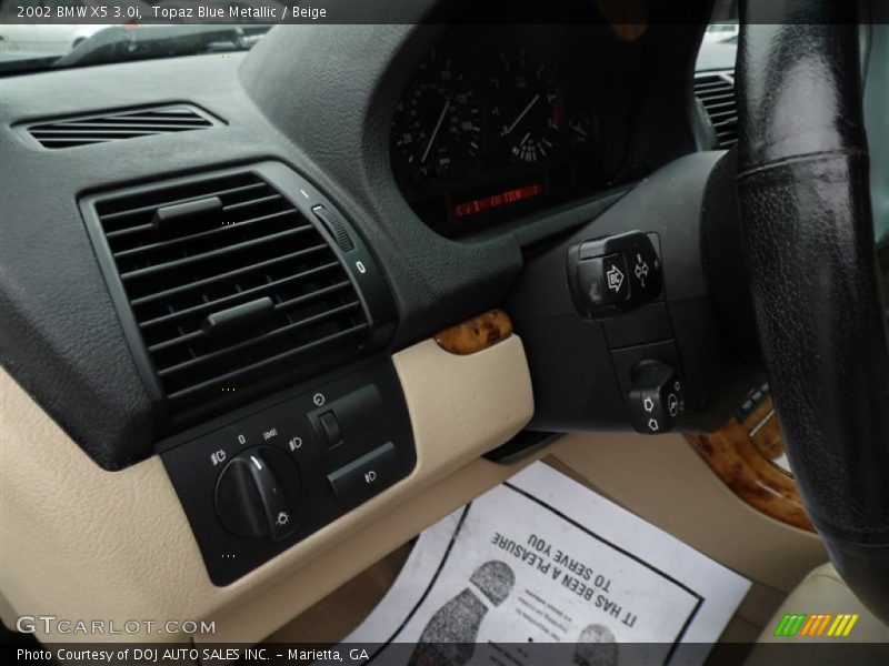 Topaz Blue Metallic / Beige 2002 BMW X5 3.0i