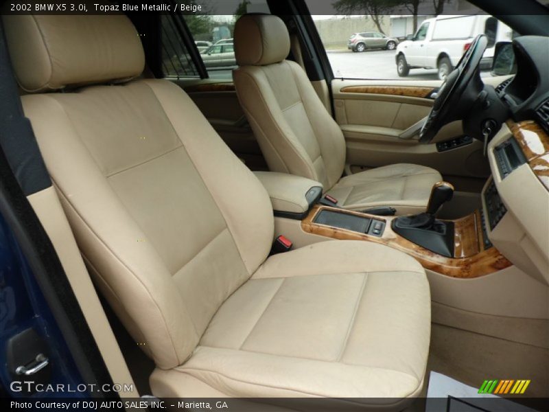 Topaz Blue Metallic / Beige 2002 BMW X5 3.0i