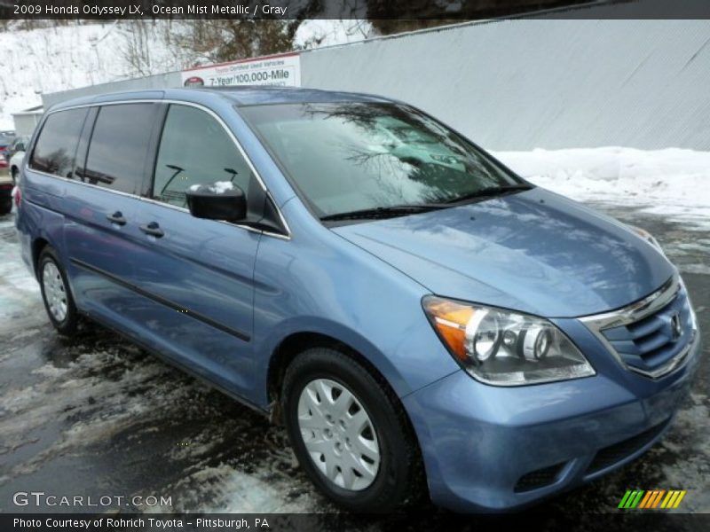 Ocean Mist Metallic / Gray 2009 Honda Odyssey LX