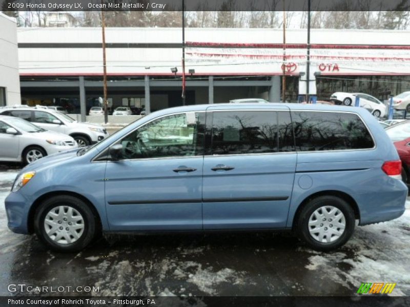 Ocean Mist Metallic / Gray 2009 Honda Odyssey LX