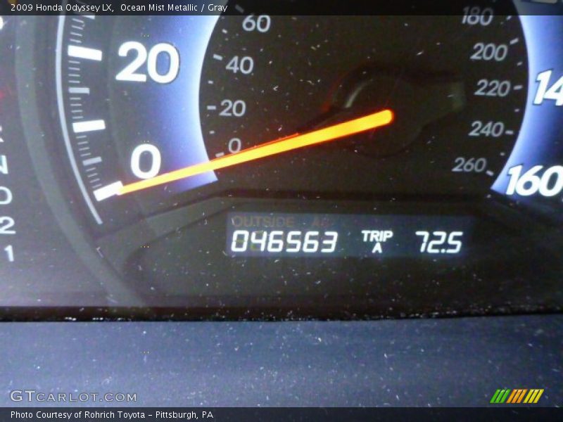 Ocean Mist Metallic / Gray 2009 Honda Odyssey LX