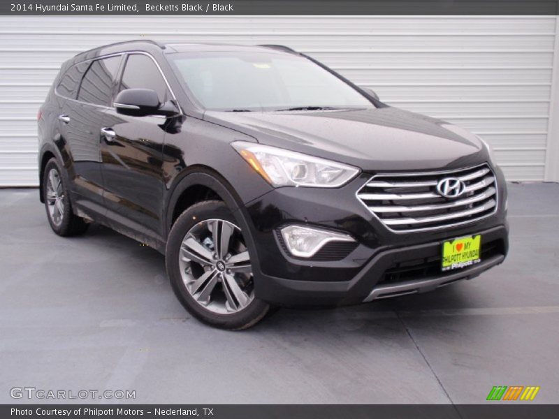 Becketts Black / Black 2014 Hyundai Santa Fe Limited