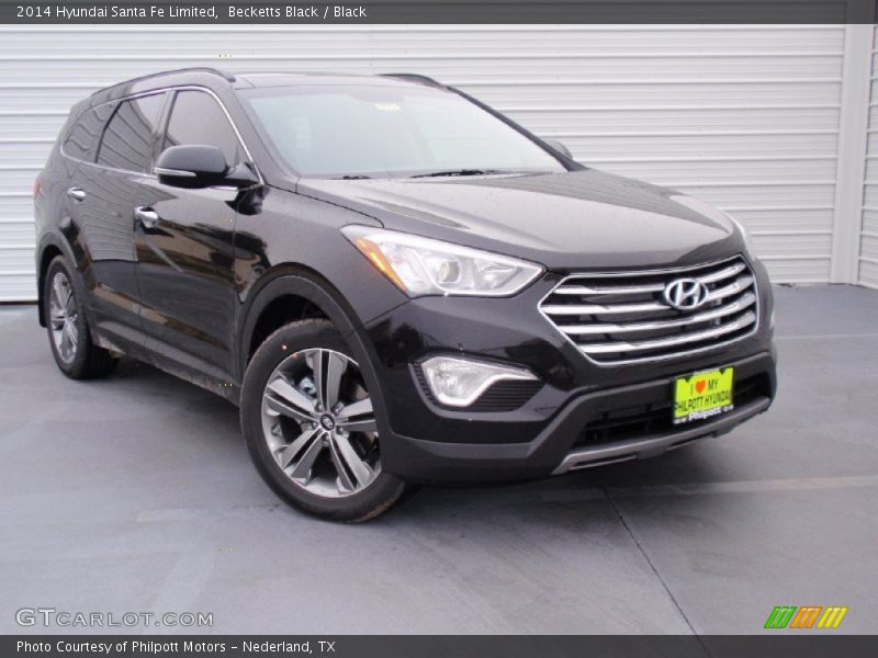 Becketts Black / Black 2014 Hyundai Santa Fe Limited