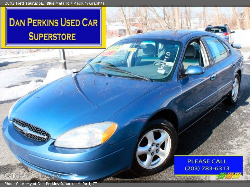 Blue Metallic / Medium Graphite 2002 Ford Taurus SE