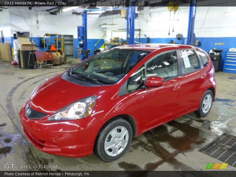 Milano Red / Gray 2013 Honda Fit
