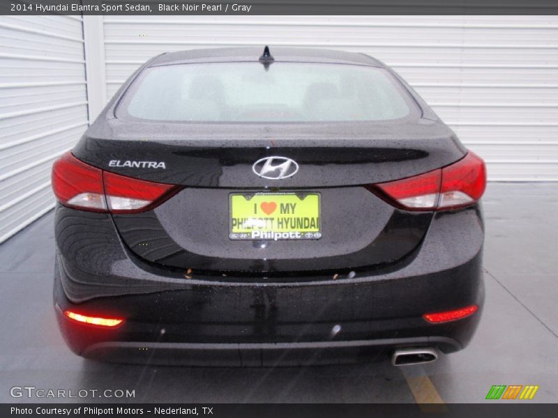 Black Noir Pearl / Gray 2014 Hyundai Elantra Sport Sedan