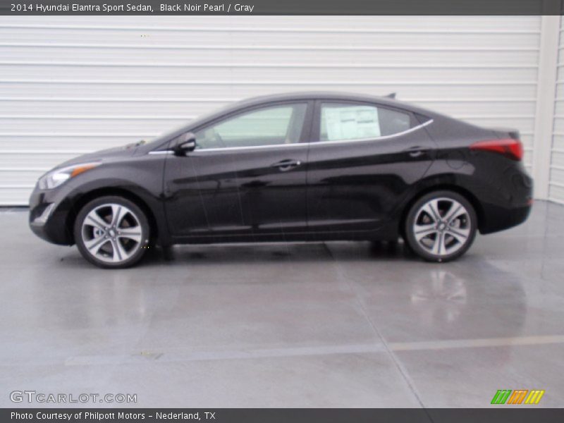 Black Noir Pearl / Gray 2014 Hyundai Elantra Sport Sedan