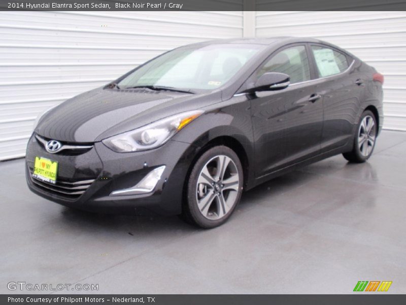Black Noir Pearl / Gray 2014 Hyundai Elantra Sport Sedan