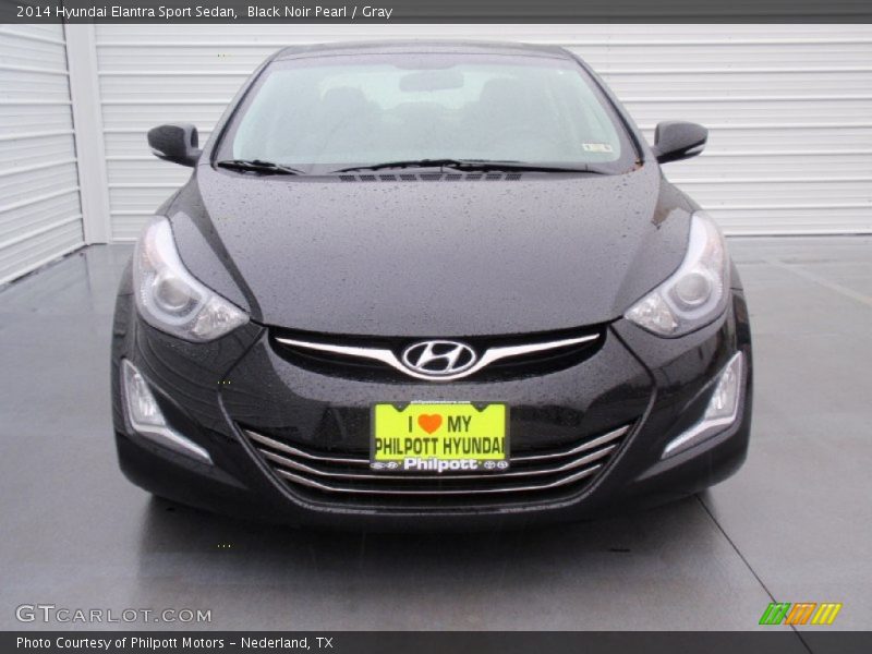 Black Noir Pearl / Gray 2014 Hyundai Elantra Sport Sedan