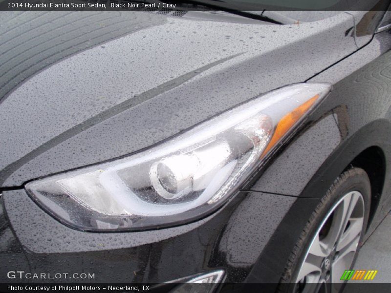 Black Noir Pearl / Gray 2014 Hyundai Elantra Sport Sedan