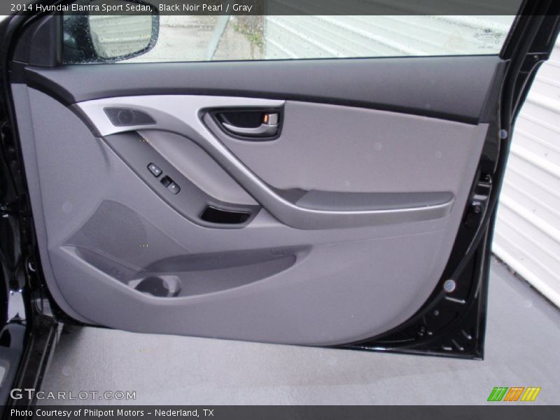 Black Noir Pearl / Gray 2014 Hyundai Elantra Sport Sedan