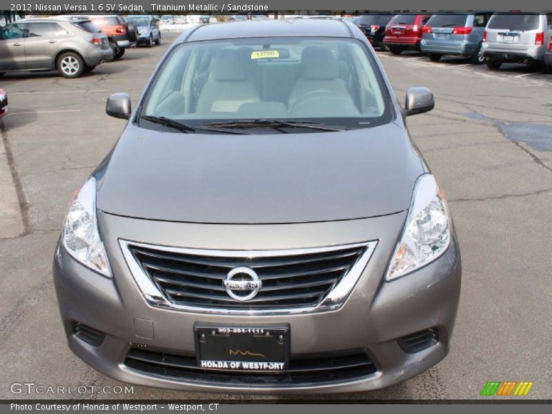 Titanium Metallic / Sandstone 2012 Nissan Versa 1.6 SV Sedan