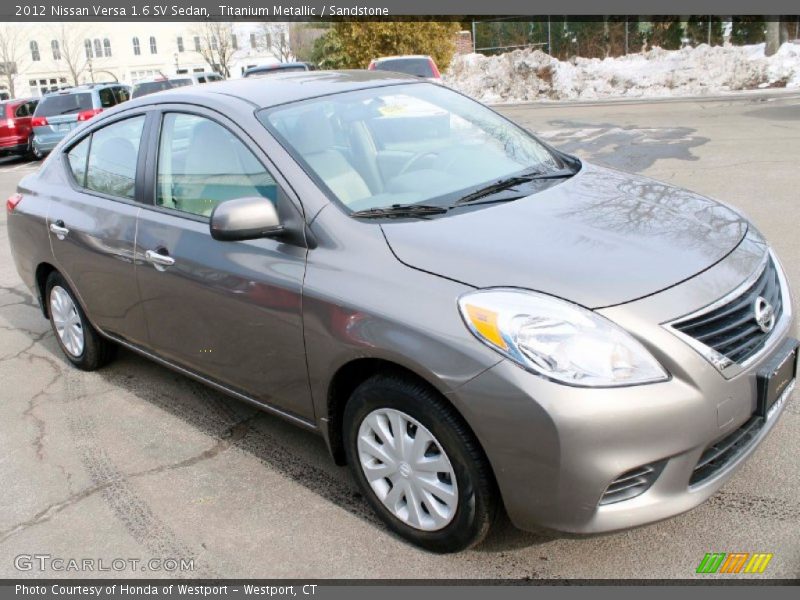 Titanium Metallic / Sandstone 2012 Nissan Versa 1.6 SV Sedan