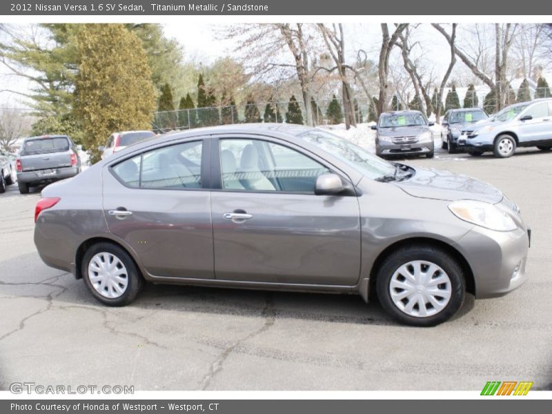 Titanium Metallic / Sandstone 2012 Nissan Versa 1.6 SV Sedan