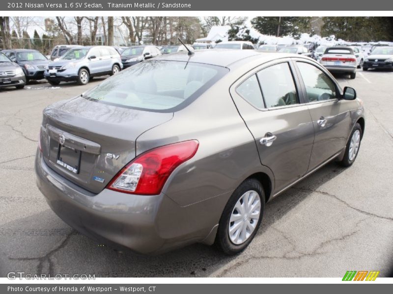 Titanium Metallic / Sandstone 2012 Nissan Versa 1.6 SV Sedan