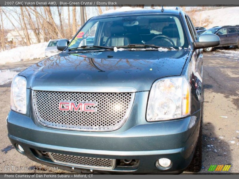 Blue-Green Crystal / Ebony Black 2007 GMC Yukon Denali AWD