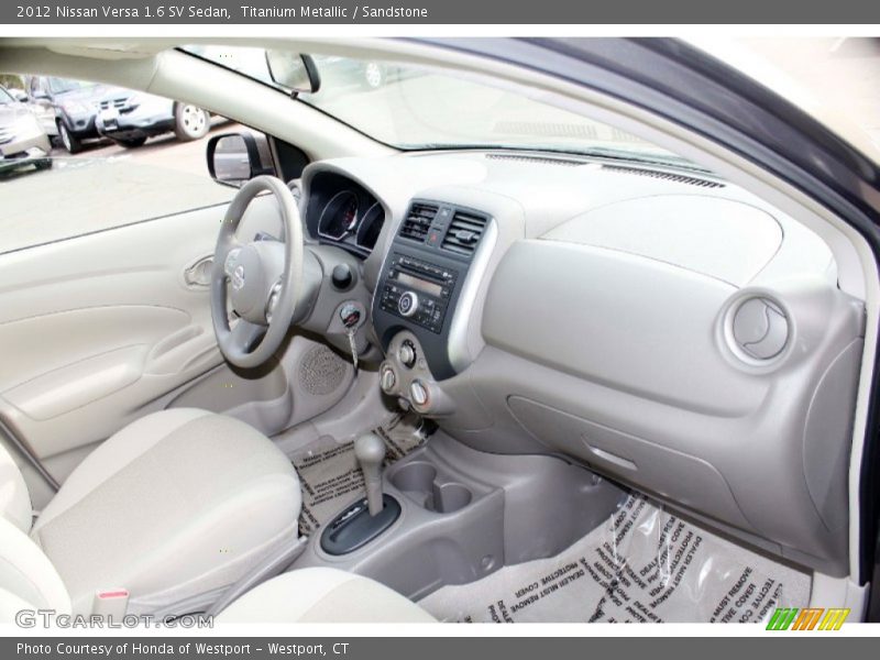 Titanium Metallic / Sandstone 2012 Nissan Versa 1.6 SV Sedan