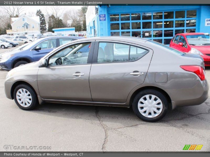 Titanium Metallic / Sandstone 2012 Nissan Versa 1.6 SV Sedan