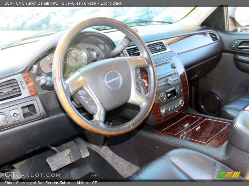 Blue-Green Crystal / Ebony Black 2007 GMC Yukon Denali AWD