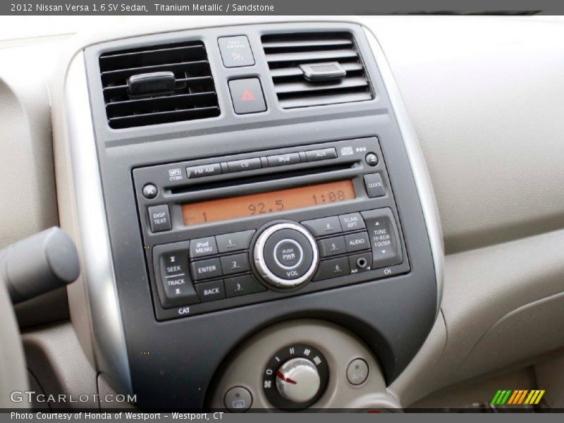 Titanium Metallic / Sandstone 2012 Nissan Versa 1.6 SV Sedan