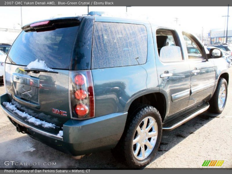 Blue-Green Crystal / Ebony Black 2007 GMC Yukon Denali AWD