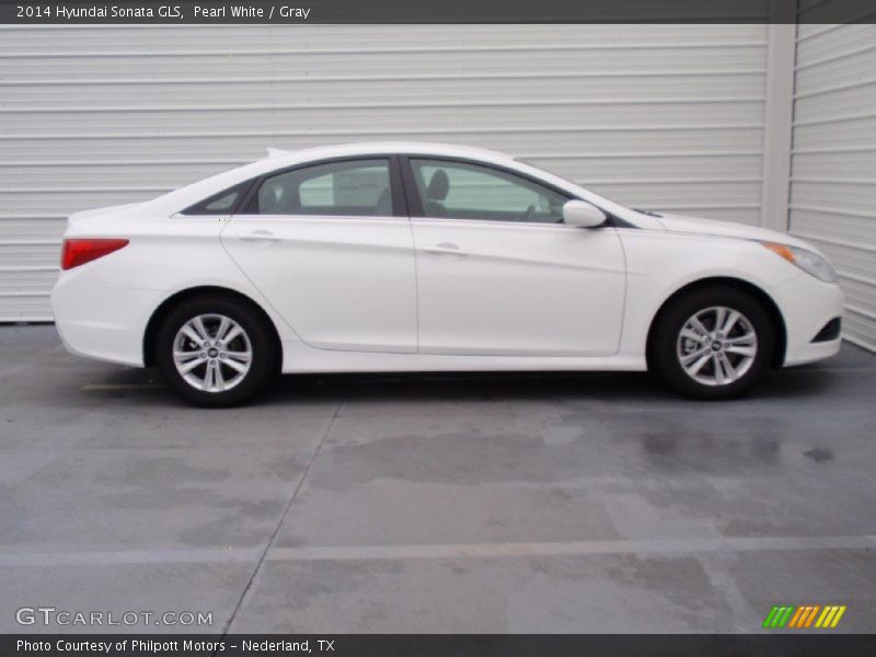 Pearl White / Gray 2014 Hyundai Sonata GLS