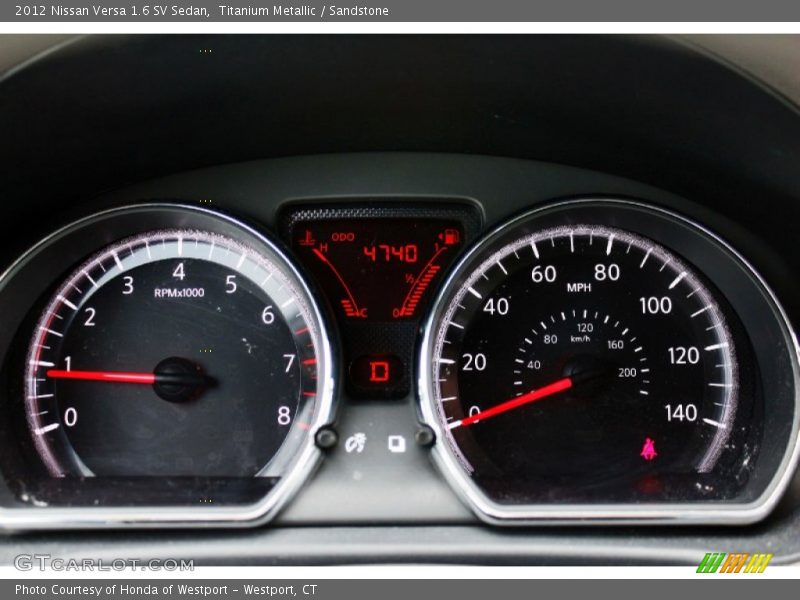 Titanium Metallic / Sandstone 2012 Nissan Versa 1.6 SV Sedan