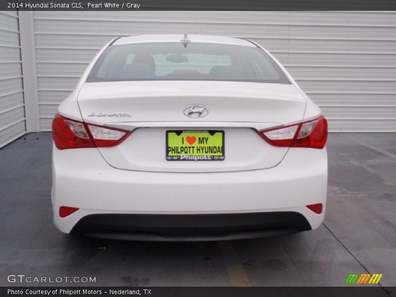 Pearl White / Gray 2014 Hyundai Sonata GLS