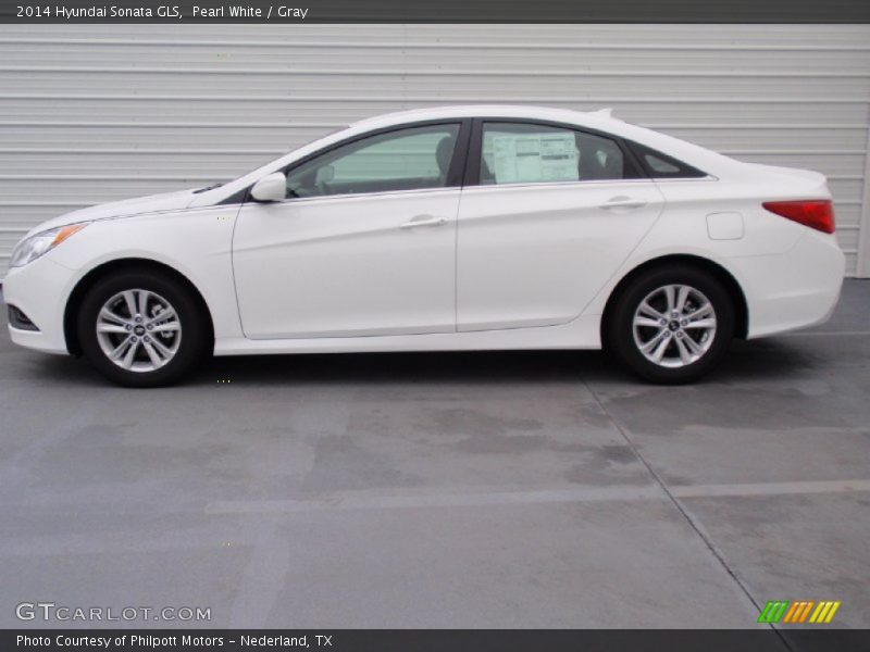 Pearl White / Gray 2014 Hyundai Sonata GLS
