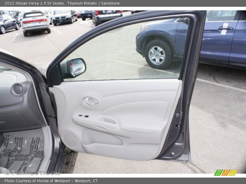 Titanium Metallic / Sandstone 2012 Nissan Versa 1.6 SV Sedan