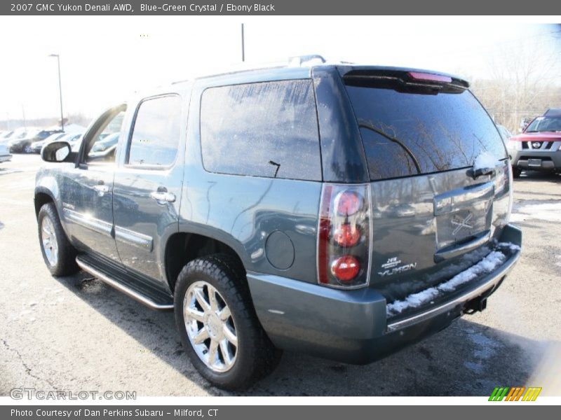 Blue-Green Crystal / Ebony Black 2007 GMC Yukon Denali AWD