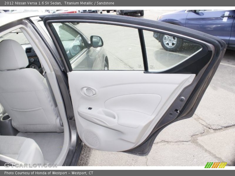 Titanium Metallic / Sandstone 2012 Nissan Versa 1.6 SV Sedan