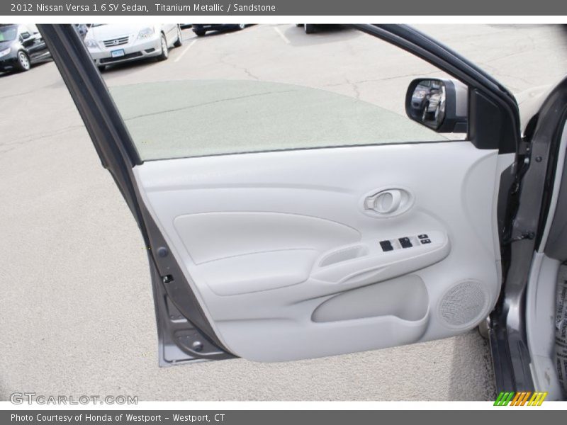 Titanium Metallic / Sandstone 2012 Nissan Versa 1.6 SV Sedan