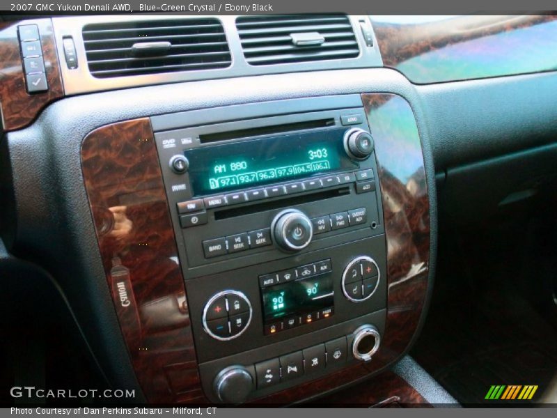Blue-Green Crystal / Ebony Black 2007 GMC Yukon Denali AWD