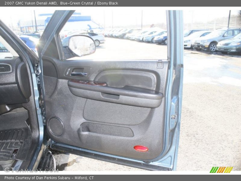 Blue-Green Crystal / Ebony Black 2007 GMC Yukon Denali AWD