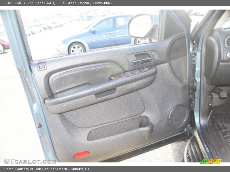 Blue-Green Crystal / Ebony Black 2007 GMC Yukon Denali AWD