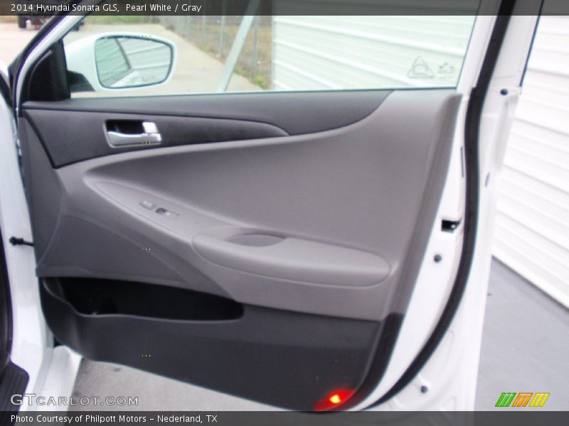 Pearl White / Gray 2014 Hyundai Sonata GLS