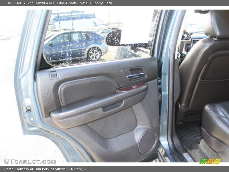 Blue-Green Crystal / Ebony Black 2007 GMC Yukon Denali AWD