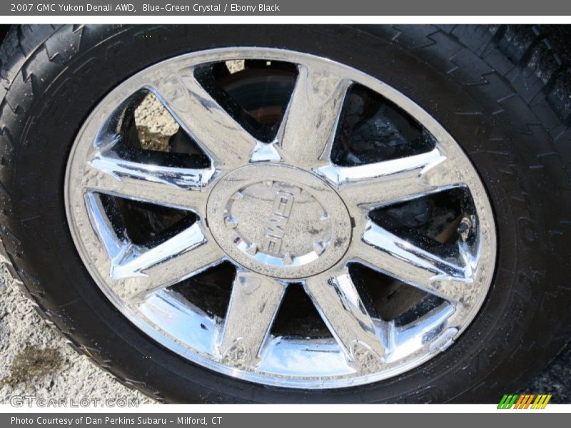 Blue-Green Crystal / Ebony Black 2007 GMC Yukon Denali AWD